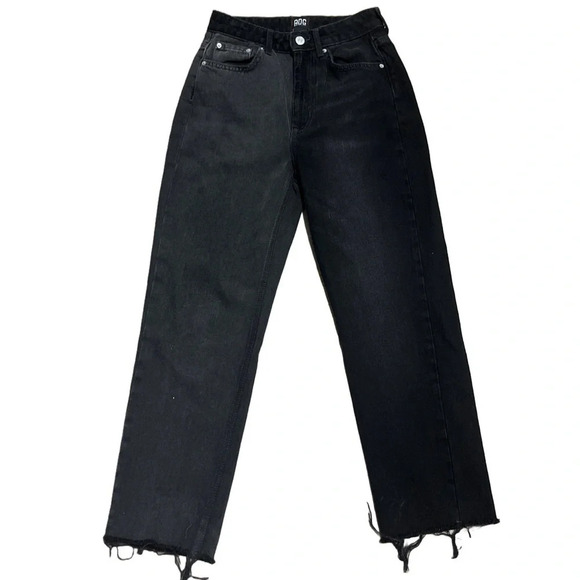 BDG Urban Outfitters Color Block Black Jeans. Raw Hem. Size 26 - Picture 1 of 8